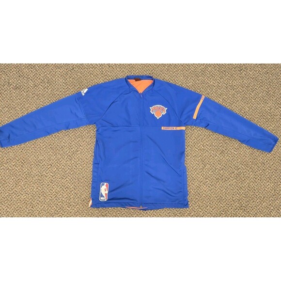 Adidas New York Knicks Warm Up Jacket Blue 2016 (Men's L) - Picture 2 of 16
